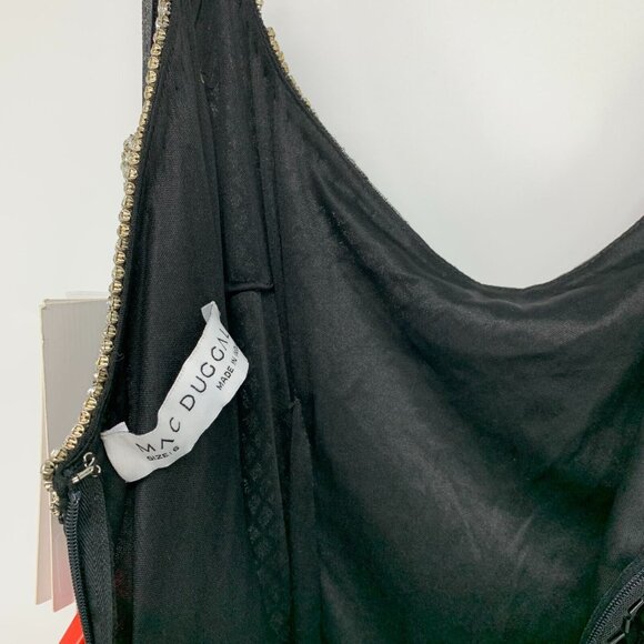 Mac Duggal Dress Black 93551 Beaded Spaghetti Strap Column Gown NWT - Picture 12 of 16